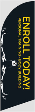Picture of 8ft x 2ft - Feather Flag -  Sports - 05