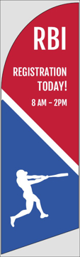 Picture of 8ft x 2ft - Feather Flag -  Sports - 11