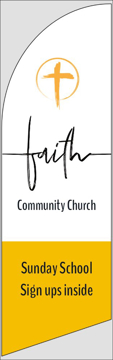 Picture of 8ft x 2ft - Feather Flag -  Religious - 01