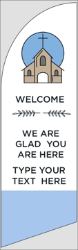 Picture of 8ft x 2ft - Feather Flag -  Religious - 05
