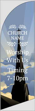 Picture of 8ft x 2ft - Feather Flag -  Religious - 08