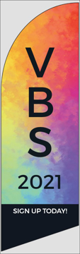 Picture of 8ft x 2ft - Feather Flag -  Religious - 11