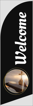 Picture of 8ft x 2ft - Feather Flag -  Religious - 12