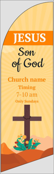 Picture of 8ft x 2ft - Feather Flag -  Religious - 19