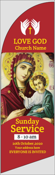 Picture of 8ft x 2ft - Feather Flag -  Religious - 20