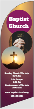 Picture of 8ft x 2ft - Feather Flag -  Religious - 22