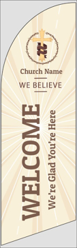 Picture of 8ft x 2ft - Feather Flag -  Religious - 24