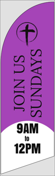 Picture of 8ft x 2ft - Feather Flag -  Religious - 26