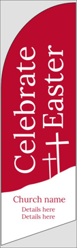 Picture of 8ft x 2ft - Feather Flag -  Religious - 27