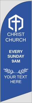 Picture of 8ft x 2ft - Feather Flag -  Religious - 30