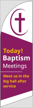 Picture of 8ft x 2ft - Feather Flag -  Religious - 35