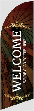 Picture of 8ft x 2ft - Feather Flag -  Religious - 46