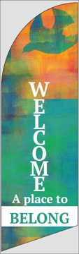 Picture of 8ft x 2ft - Feather Flag -  Religious - 47