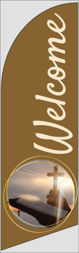 Picture of 8ft x 2ft - Feather Flag -  Religious - 48