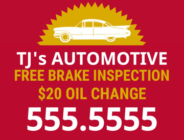 Picture of 18" x 24" - Yard Sign - Automotive - 06