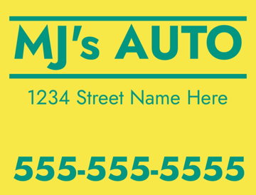 Picture of 18" x 24" - Yard Sign - Automotive - 08