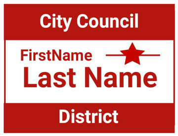 Picture of 18" x 24" - Yard Sign - City Town Council - 02