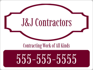 Picture of 18" x 24" - Yard Sign - Contractors - 18
