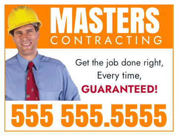 Picture of 18" x 24" - Yard Sign - Contractors - 30