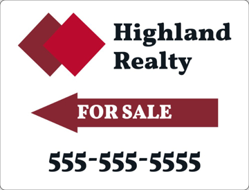 Picture of 18" x 24" - Yard Sign - Directionals- 01