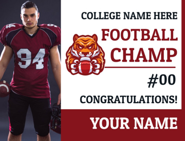 Picture of 18" x 24" - Yard Sign - Football - 03