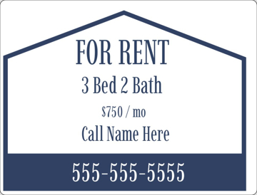 Picture of 18" x 24" - Yard Sign -  For Lease/Rent - 03