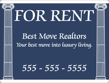 Picture of 18" x 24" - Yard Sign -  For Lease/Rent - 05
