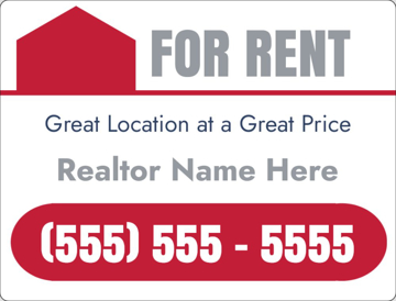 Picture of 18" x 24" - Yard Sign -  For Lease/Rent - 06