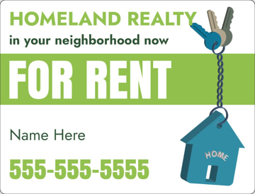 Picture of 18" x 24" - Yard Sign -  For Lease/Rent - 07