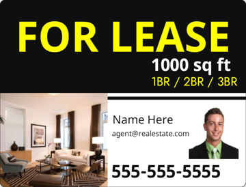 Picture of 18" x 24" - Yard Sign -  For Lease/Rent - 08