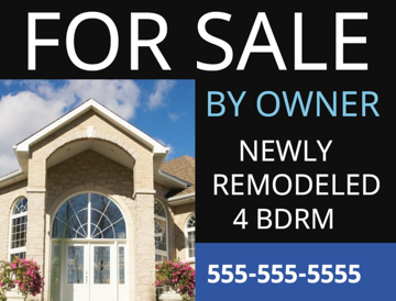 Picture of 18" x 24" - Yard Sign -  For Sale By Owner - 06