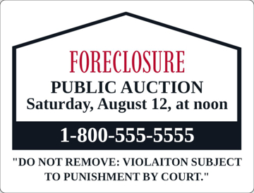 Picture of 18" x 24" - Yard Sign -  Forclosure - 01