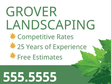 Picture of 18" x 24" - Yard Sign - Lawn Care - 19