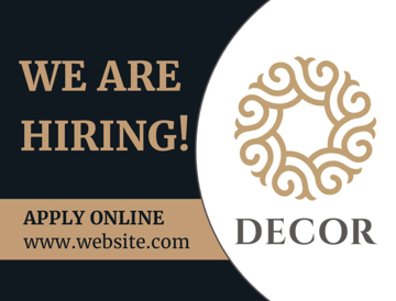 Picture of 18" x 24" - Yard Sign - Now Hiring - 04
