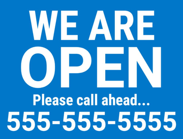 Picture of 18" x 24" - Yard Sign - Now Open - 07