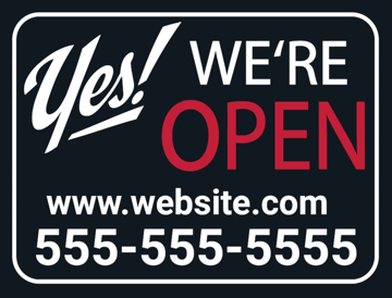 Picture of 18" x 24" - Yard Sign - Now Open - 09