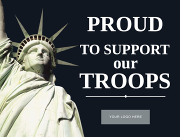 Picture of 18" x 24" - Yard Sign - Support Your Troops - 09