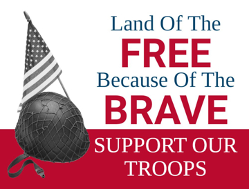 Picture of 18" x 24" - Yard Sign - Support Your Troops - 10