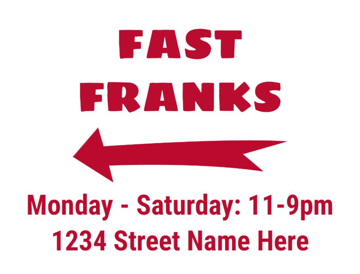Picture of 18" x 24" - Yard Sign - Restaurants - 12