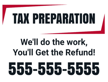Picture of 18" x 24" - Yard Sign - Tax Services - 01