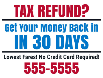 Picture of 18" x 24" - Yard Sign - Tax Services - 03