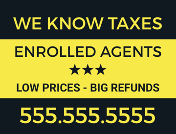 Picture of 18" x 24" - Yard Sign - Tax Services - 05