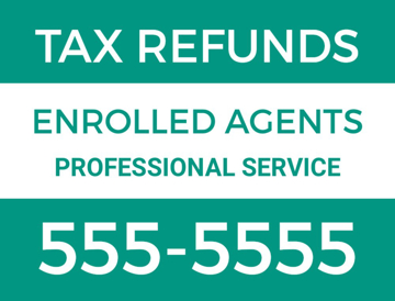 Picture of 18" x 24" - Yard Sign - Tax Services - 09