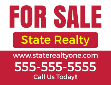 Picture of 18" x 24" - Yard Sign - Real Estate Company - 01
