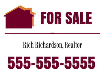Picture of 18" x 24" - Yard Sign - Real Estate Company - 06