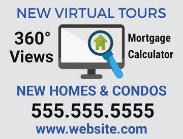Picture of 18" x 24" - Yard Sign - Virtual Real Estate Tour - 10