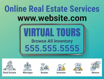 Picture of 18" x 24" - Yard Sign - Virtual Real Estate Tour - 12
