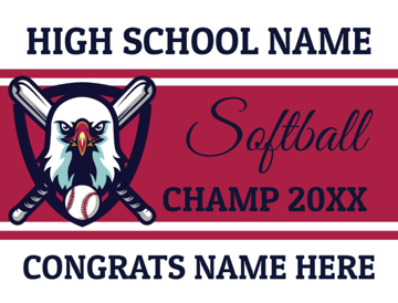 Picture of 18" x 24" - Yard Sign - Softball - 05
