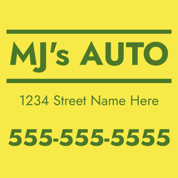 Picture of 24" x 24" - Yard Sign - Automotive - 06