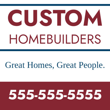 Picture of 24" x 24" - Yard Sign - Builders & Developers - 01